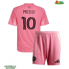 Inter Miami Lionel Messi #10 Hemmaställ Barn 2025-26 Kortärmad (+ Korta byxor)